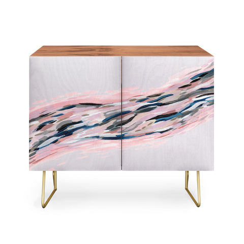 Laura Fedorowicz Pink Flutter on Grey Credenza