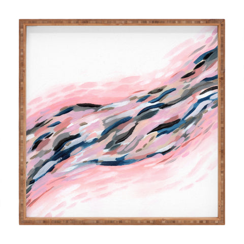 Laura Fedorowicz Pink Flutter Square Tray