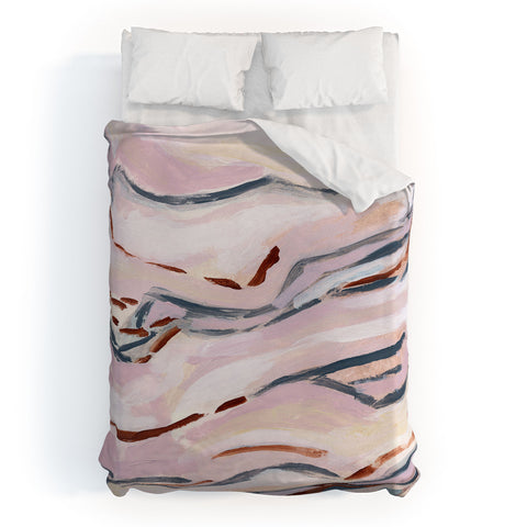 Laura Fedorowicz Pink Path Duvet Cover
