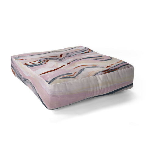 Laura Fedorowicz Pink Path Floor Pillow Square