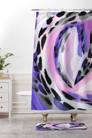 Laura Fedorowicz Pop Print Shower Curtain And Mat