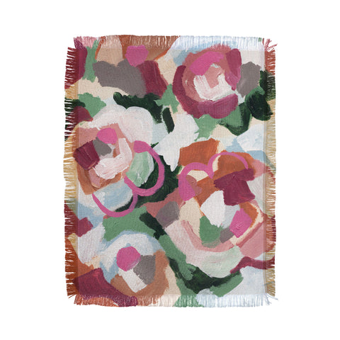 Laura Fedorowicz Poppy Petals Throw Blanket