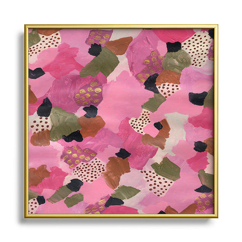Laura Fedorowicz Pretty in Pink Square Metal Framed Art Print