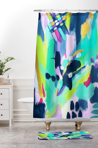 Laura Fedorowicz Puddle Jump Shower Curtain And Mat