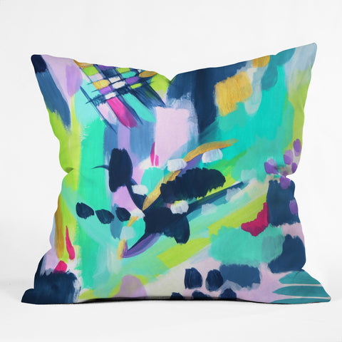 Laura Fedorowicz Puddle Jump Outdoor Throw Pillow