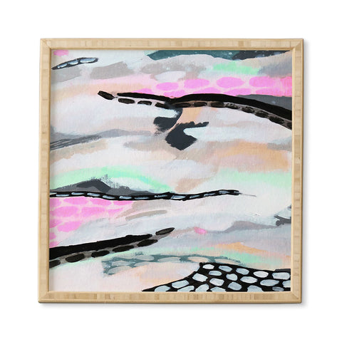 Laura Fedorowicz Rolling Abstract Lilac and Mint Framed Wall Art