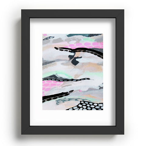 Laura Fedorowicz Rolling Abstract Lilac and Mint Recessed Framing Rectangle