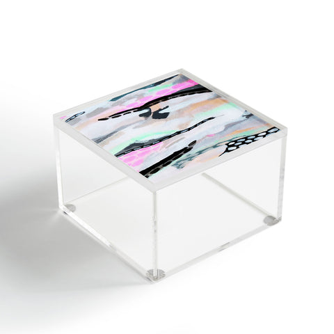 Laura Fedorowicz Rolling Abstract Lilac and Mint Acrylic Box