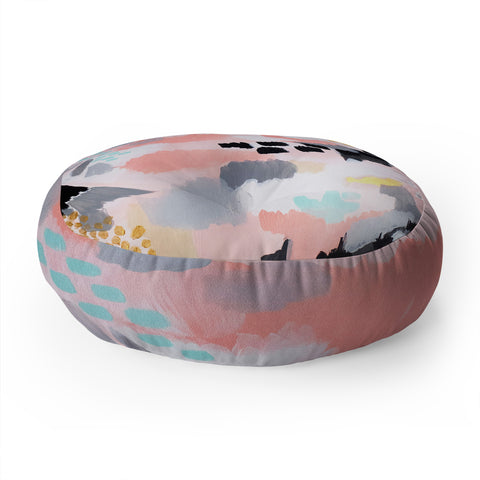 Laura Fedorowicz Serenity Abstract Floor Pillow Round