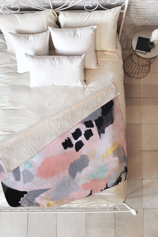 Laura Fedorowicz Serenity Abstract Fleece Throw Blanket