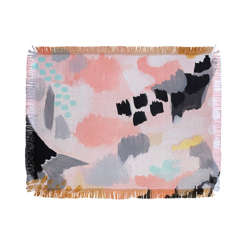 Laura Fedorowicz Serenity Abstract Throw Blanket