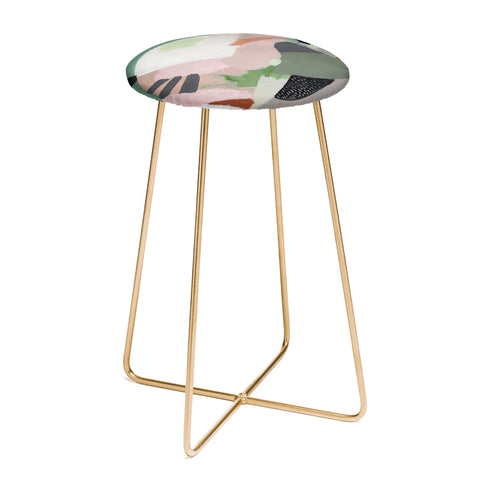 Laura Fedorowicz Stay Grounded Abstract Counter Stool