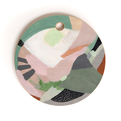 Laura Fedorowicz Stay Grounded Abstract Cutting Board Round
