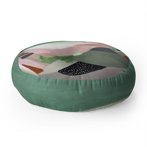 Laura Fedorowicz Stay Grounded Abstract Floor Pillow Round