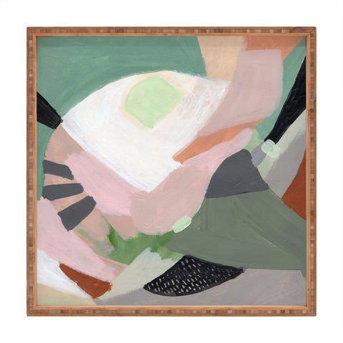 Laura Fedorowicz Stay Grounded Abstract Square Tray