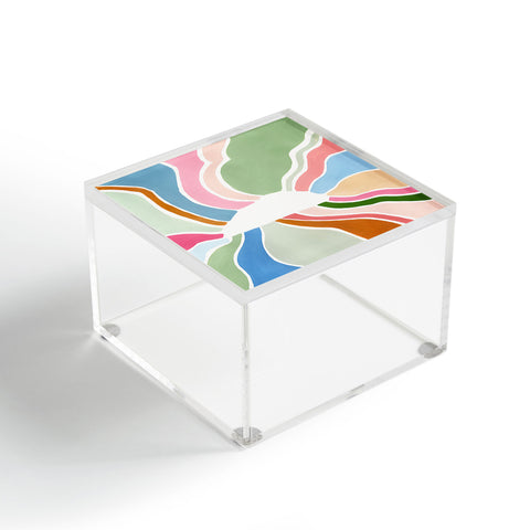 Laura Fedorowicz Sunburst White Center Acrylic Box