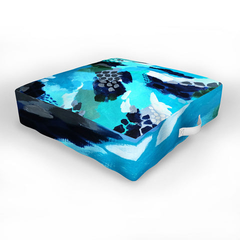 Laura Fedorowicz Turquoise Wonder Outdoor Floor Cushion