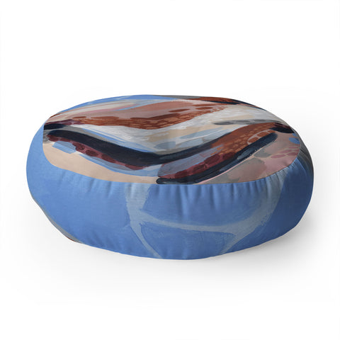 Laura Fedorowicz Waters Rise Floor Pillow Round