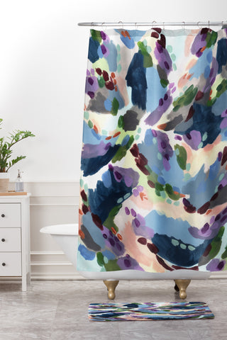 Laura Fedorowicz Wildflower Royale Shower Curtain And Mat