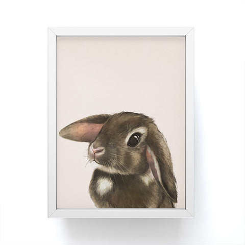 Laura Graves baby bunny Framed Mini Art Print