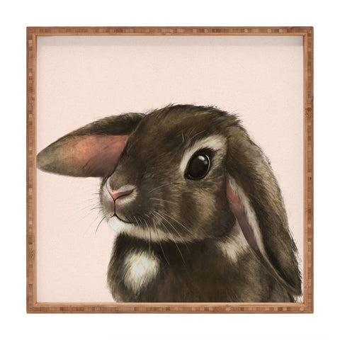 Laura Graves baby bunny Square Tray
