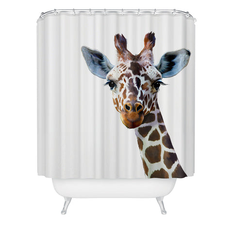 Laura Graves Giraffe I Shower Curtain