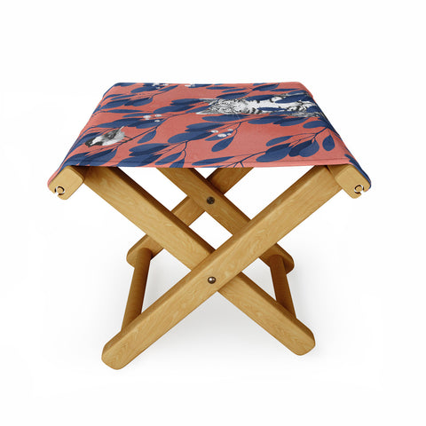 Laura Graves in the wild repeat pattern Folding Stool