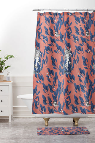 Laura Graves in the wild repeat pattern Shower Curtain And Mat