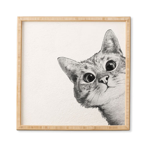 Laura Graves Sneaky Cat Framed Wall Art