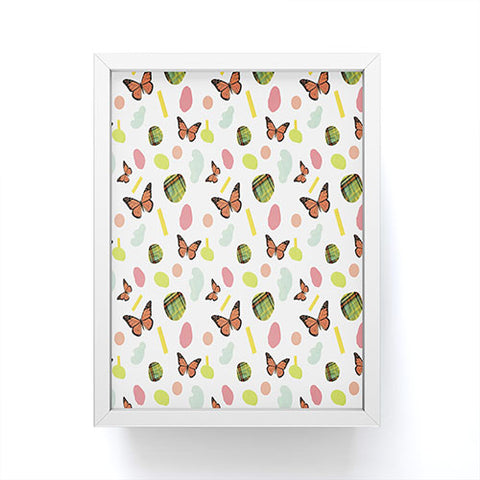 Laura Redburn Butterflies And Plaid Framed Mini Art Print