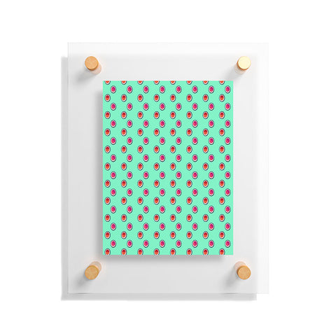 Laura Redburn Circle Spot Dot Mint Floating Acrylic Print