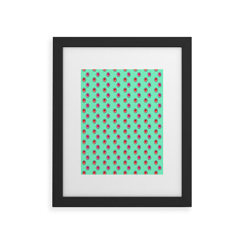 Laura Redburn Circle Spot Dot Mint Framed Art Print