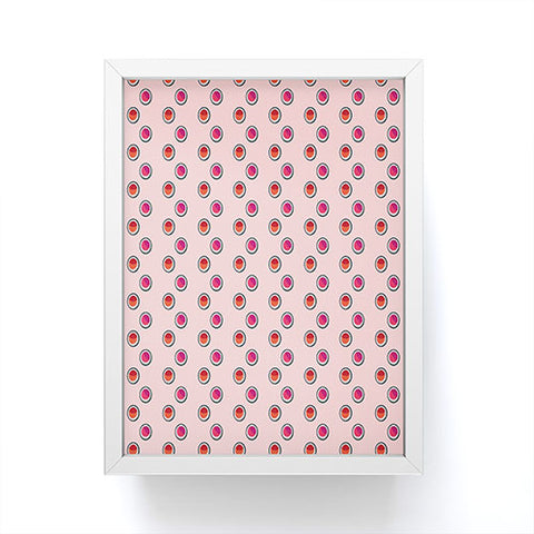 Laura Redburn Circle Spot Dot Pink Framed Mini Art Print