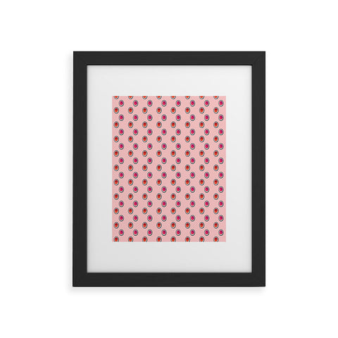 Laura Redburn Circle Spot Dot Pink Framed Art Print