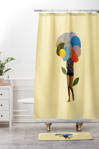Laura Redburn I Dream Of You Amid The Flowers Shower Curtain And Mat