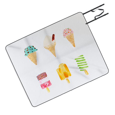 Laura Redburn Ice Cream Selection Picnic Blanket