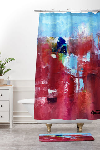Laura Trevey All Mixed Up Shower Curtain And Mat