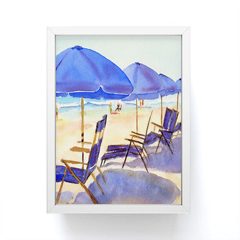 Laura Trevey Beach Chairs Framed Mini Art Print