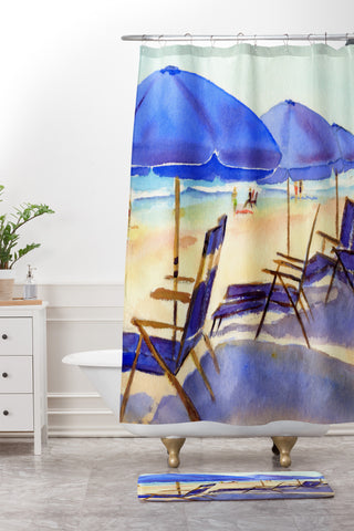 Laura Trevey Beach Chairs Shower Curtain And Mat