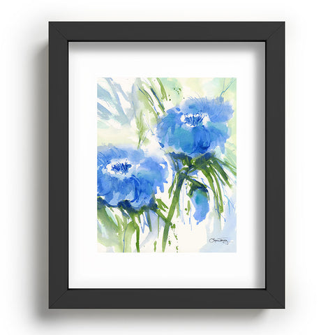 Laura Trevey Blue Blossoms Two Recessed Framing Rectangle