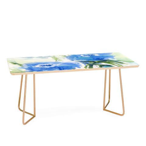 Laura Trevey Blue Blossoms Two Coffee Table