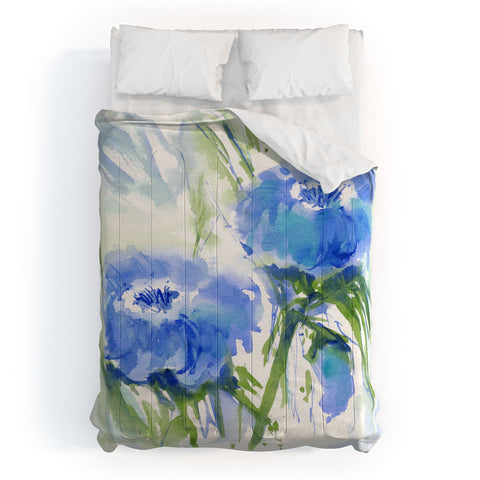 Laura Trevey Blue Blossoms Two Comforter