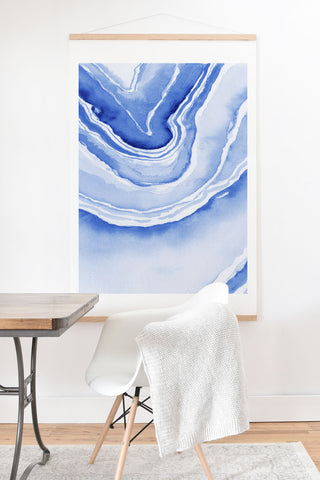 Laura Trevey Blue Lace Agate Art Print And Hanger