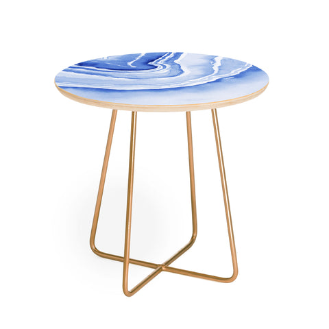Laura Trevey Blue Lace Agate Round Side Table