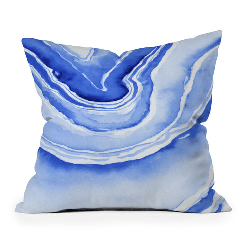 Laura Trevey Blue Lace Agate Throw Pillow