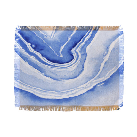 Laura Trevey Blue Lace Agate Throw Blanket