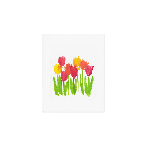 Laura Trevey Bright Tulips Art Print