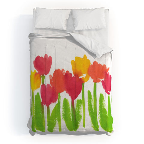 Laura Trevey Bright Tulips Comforter