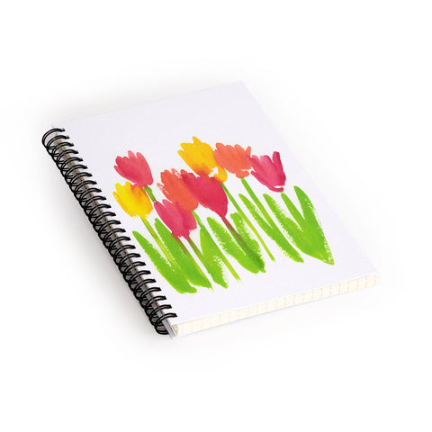 Laura Trevey Bright Tulips Spiral Notebook