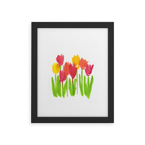 Laura Trevey Bright Tulips Framed Art Print